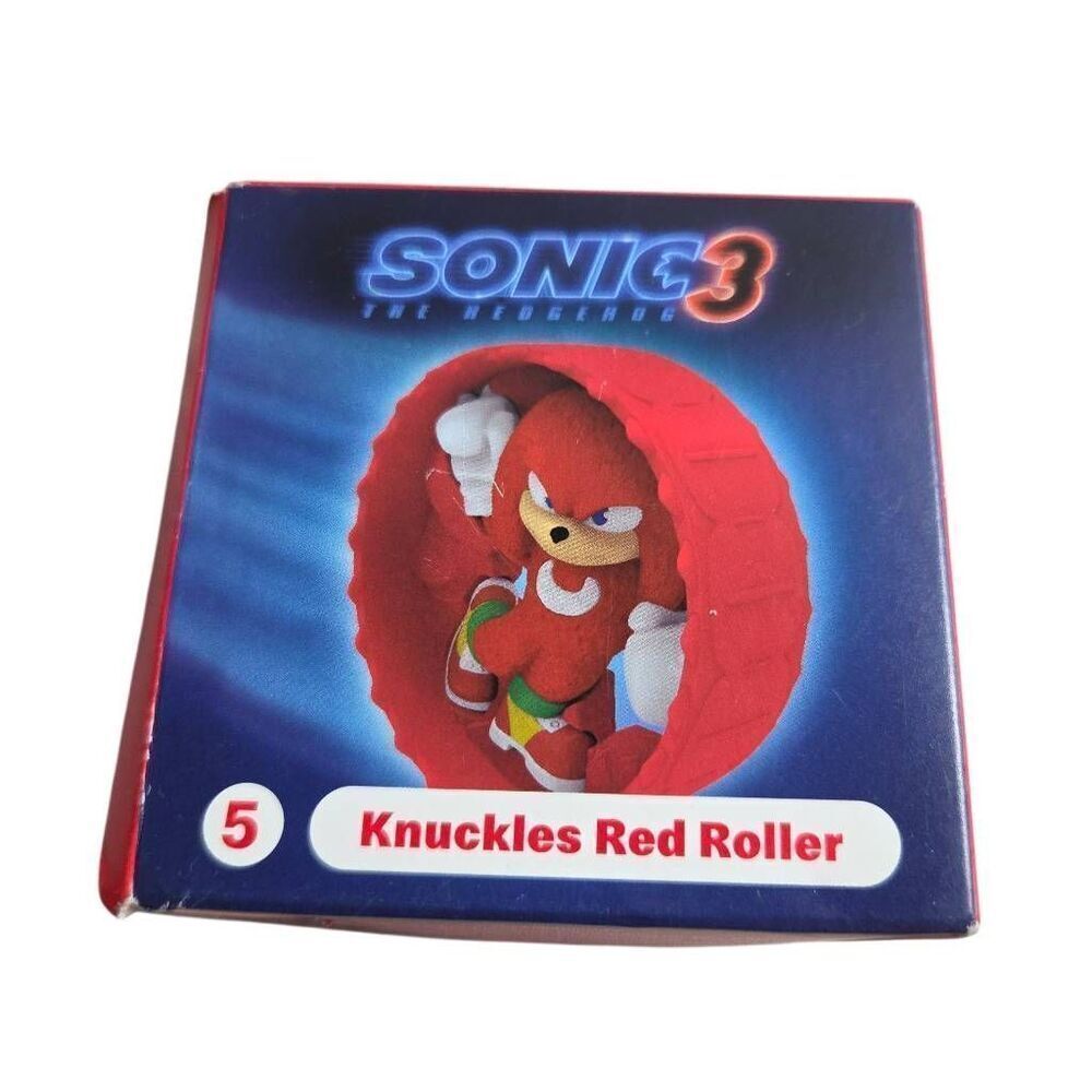 SONIC3 KNUCKLES THE HEDGEHOG RED ROLLER MCDONALDS HAPPY MEAL TOY #5 COLLECTIBLE